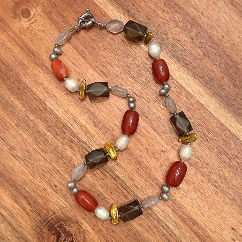 Chunky Semiprecious Stone Necklace | 18” Length